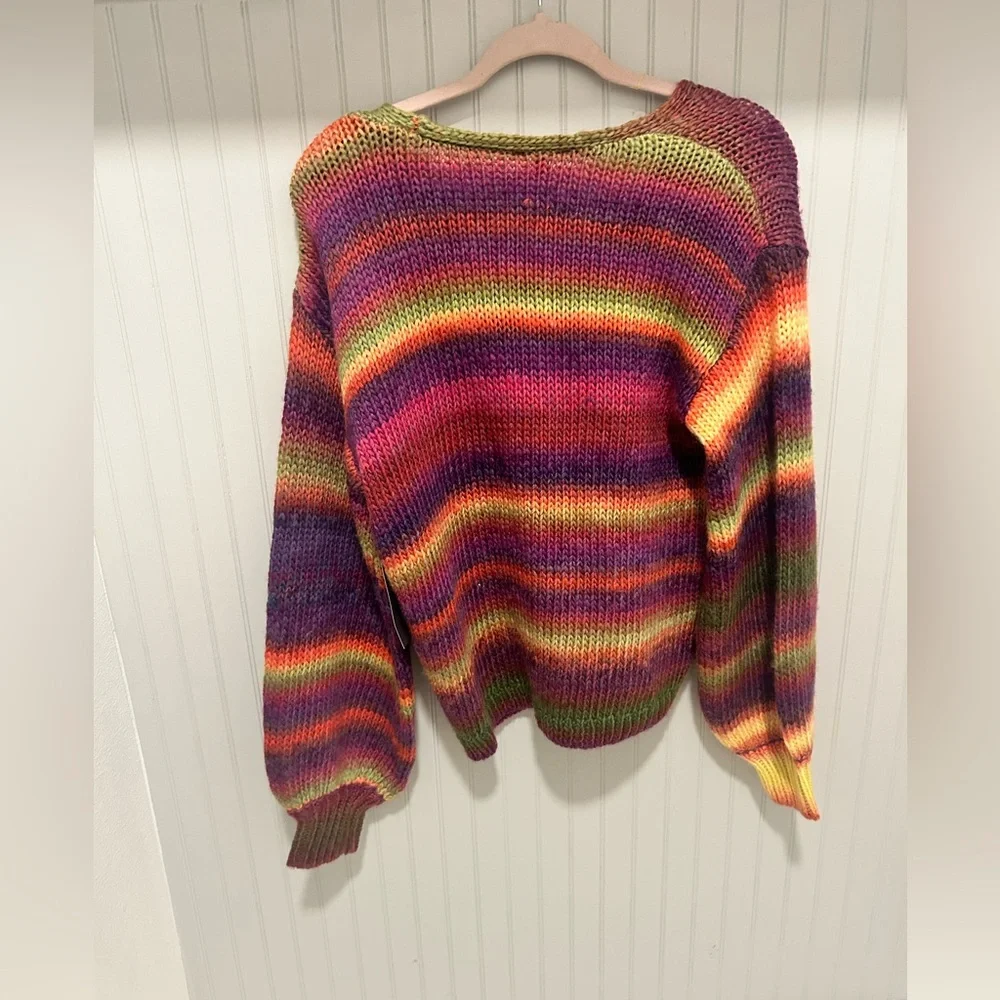 Vince Camuto Striped V-Neck Sweater - Picture 4 of 4